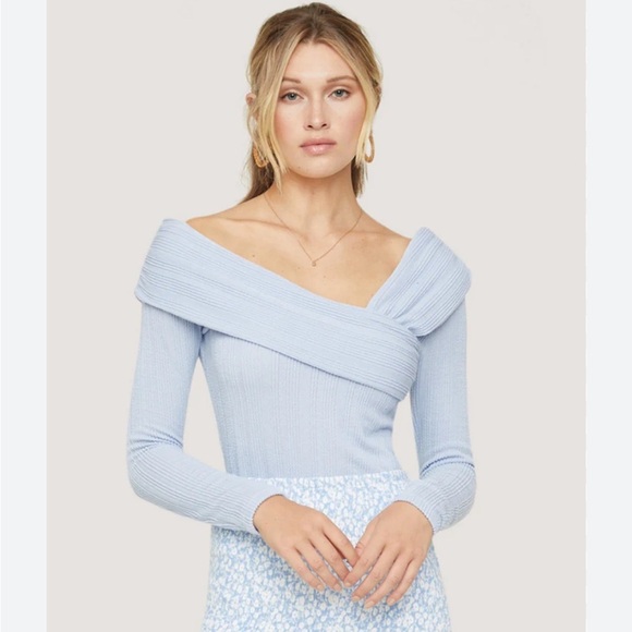 Lost And Wander DRIFT AWAY TOP Baby Blue Sz Small - Picture 1 of 12